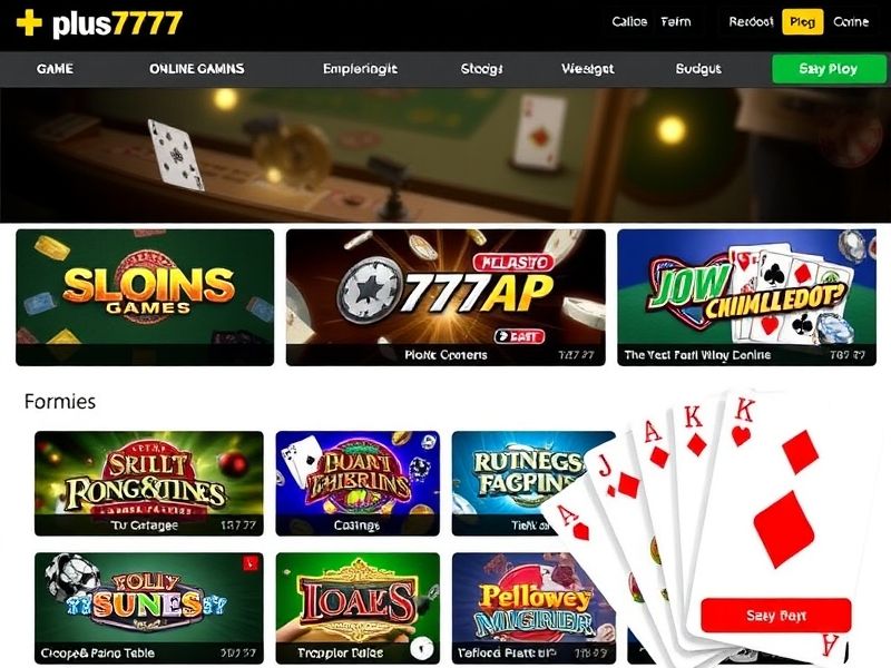 Welcome to plus7777.com, the trusted online gambling platform offering a wide range of casino games, including slots, live dealers, and table games. Discover exclusive bonuses, secure transactions, and a player-focused experience for real money gaming.